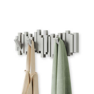 Gift Ideas For The Girlboss: Sticks 5 Wall Hook – Grey | Modern Wall-Mounted Coat Rack by Umbra