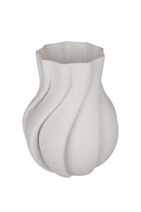 For The Green Finger: Janey White/Grey 3D Ceramic Vase Small or Large