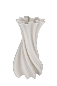 Camila 3D Printed Porcelain Vase – Small or Large, Matte Black or Matte White