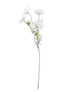 White Cosmos Spray Faux Stem 60cm
