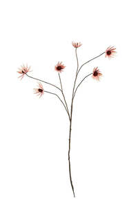 Summer Vibes: Rudbeckia Spray Faux Flower Stem, Dusky Pink 114cm