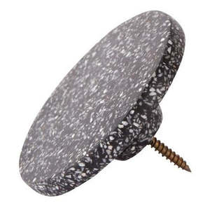 For The Home Stylist: Zakkia Terrazzo Wall Hook – Black | Decorative Storage Hook with Wall Plug (9.5cm Ø)