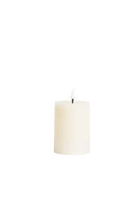 Flameless LED Wax Pillar Candle in Natural