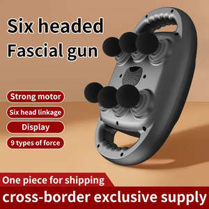 Massager: Fascia Gun Six-head Muscle Relaxation Massage Professional Grade Wireless Waist Back Masajeador Deep High Frequency Vibration