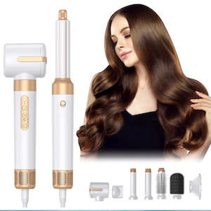 Hair Accessories: 7in1 Hot Air Styler Comb Brushless High Speed Hair Dryer Ionic Hair Straightening Brush Professional Hair Multi Styler
