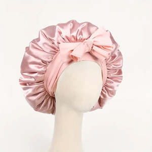 Hair Accessories: Satin Bonnet Silk Bonnet Adjustable Bonne For Sleeping Hair Bonnet With Tie Band Bonnets For Women Men