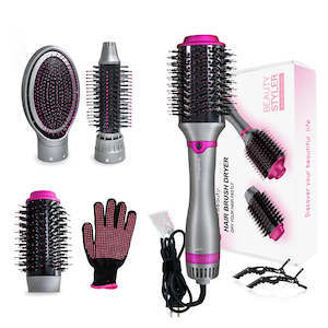 Hair Accessories: Kinseibeauty One Step Hair Blower Brush Hot Air Paddle Styling Brush Negative Ion Generator Curling Combair Straight hair comb
