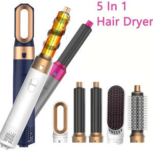 Hair Accessories: Professional Air Hair Styler 5 In 1 Low Noise Hair Curling Straightening Hair Drying 1000W Hot Air Brushes