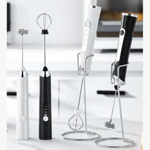 Kitchen Appliance: USB Rechargeable 2-in-1 Electric Egg Beater Blenders for Kitchen Items Mini Blender Mixer Coffee and Whiskey Stirrers Gadgets