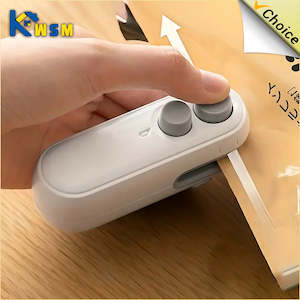 Home Accessories: Portable Mini Sealer 2 in 1 Heat Sealer For Snacks  Home use rechargeable sealer Vacuum Sealer Snacks plastic bag heat sealer