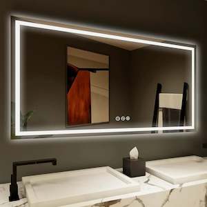Bathroom Accessories: 72"x30" LED Mirror for Bathroom, High Brightness Super Slim Lighted Mirrors with 3 Color,Anti-Fog