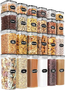 Airtight Food Storage Containers Set with Lids Kitchen Pantry Organization Plast&hellip;