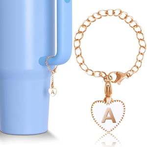 Kitchen Accessories: Luxurious Letter Charm Accessories for Stanley Cup Initial Name ID Personalized Handle Charm for Stanley Tumbler Cup Accessories