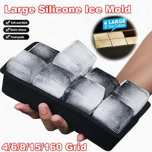 4/6/8/15/160 Grid Big Ice Tray Mold Giant Jumbo Large Food Grade Silicone Ice Cu&hellip;