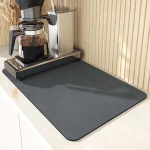 Kitchen Accessories: Super Absorbent Large Kitchen Absorbent Mat Antiskid Draining Coffee Dish Drying Mat Quick Dry Bathroom Drain Pad Tableware Mat