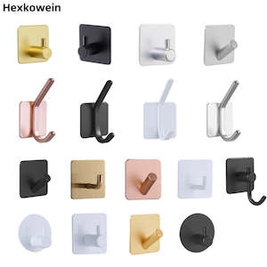 Adhesive Wall Hooks Towel Holder Door Key Cloth Coat Bathroom Robe Hanger Kitche&hellip;