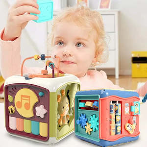 Baby Activity Cube Toddler Toys 7 in 1 Educational Shape Sorter Musical Toy Bead&hellip;