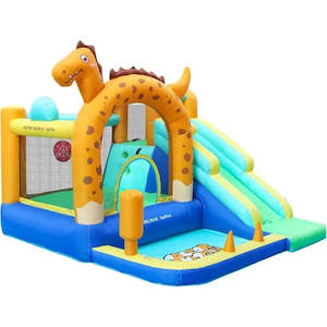 Kids Toy: Bounce House Slide Dinosaur Inflatable Bouncy Castle Jumping Castle with Tunnels Ball Pit for Toddlers Kids 3-8 Years Old