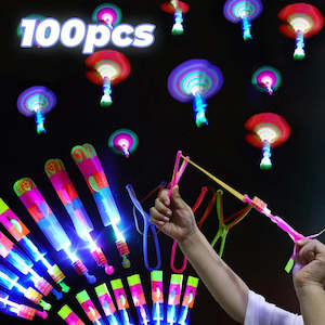 1/3/5/10/20/50/100pcs Amazing Light Toy Arrow Rocket Helicopter Flying Toy LED L&hellip;