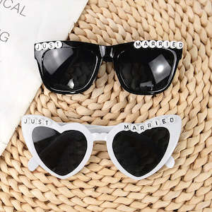 Apparel Accessories: Just Married Sunglasses Wedding Bridal Shower Decoration Bride Groom Team Bride Glasses Bridesmaid Gift Bachelorette Party Decor