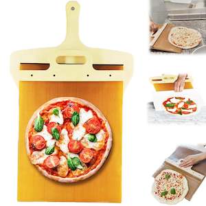 Kitchen Tools: Sliding Pizza Peel Shovel Foldable Wooden Handle Transfer Tray Pizza Spatula Bread Baking Tools Kitchen Aaccessories Gadgets