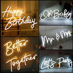 Neon Happy Party Wedding Decoration Backdrop Mr Miss Clear Lighted Sign Baby 1st&hellip;