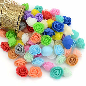 Decoration Accessories: 50PCS/Bag Mini PE Foam Rose Flower Head Artificial Rose Flowers Handmade DIY Wedding Home Decoration Festive & Party Supplies