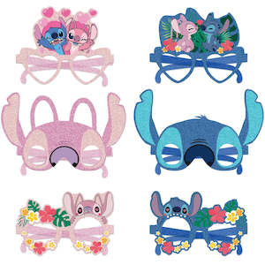 12pcs/set Lilo Stitch Party Decoration Paper Glasses Masks Stitch Photo Cosplay &hellip;