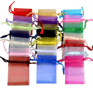 50/100pcs/lot Organza Gift Bag For Jewelry 24 Colors Drawstring Pouches For Wedd&hellip;