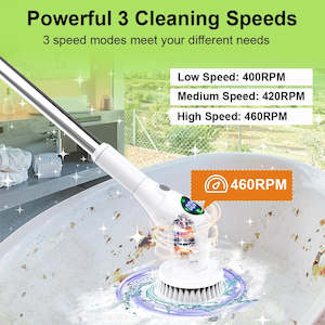 Home Appliance: Electric Cleaning Brush 8 in 1 Multifunctional Household Wireless Rotatable Cleaning Brush For Bathroom Kitchen Windows Toilet