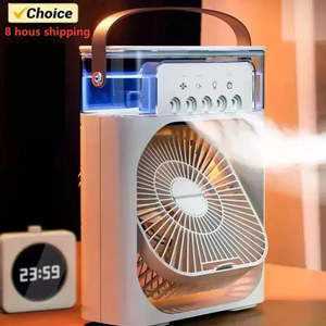 Home Appliance: 3 In 1 Fan AIr Conditioner Household Small Air Cooler LED Night Light Portable Humidifier Air Adjustment Fan Office Home Fan New