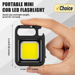 Tech Accessories: Mini LED Flashlight Magnetic COB Outdoor Camping Pocket Work Light 800 Lumens USB Rechargeable Spotlights