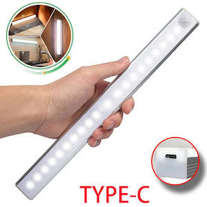 Home Decor 1: Motion Sensor Light Wireless LED Night Light Type C Rechargeable Light Cabinet Wardrobe Lamp Staircase Backlight For Kitchen LED