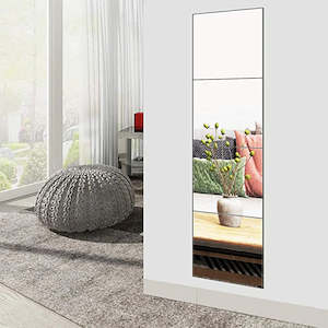 Home Decor 1: 4PCs 3D Self-adhesive Mirror Stickers Flexible Thicken DIY Art Mirrors Acrylic Wall Decorations for Door Wardrobe Bathroom Home