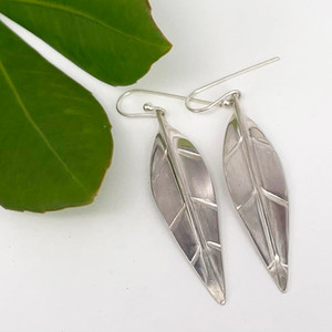 Products: Silver Rata Leaf Earrings