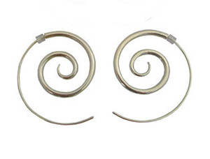 Products: Silver Spiral Earrings - Large
