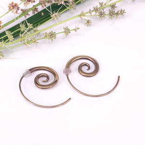Products: Gold Plated Spiral Earrings - Medium