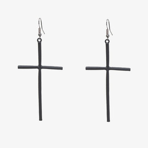 Black Cross Earrings