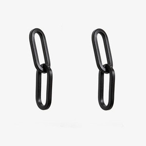 Products: Bowie Black Chain Earrings