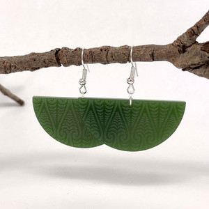 Products: Kowhaiwhai Semi Circle Earrings