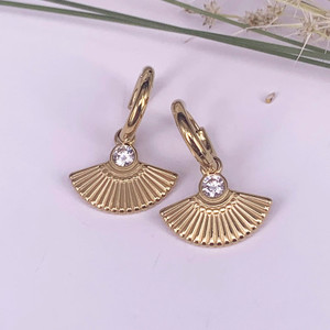 Products: Fan Huggie Earrings