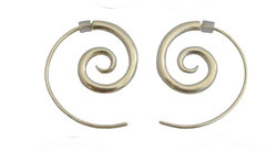 Products: Silver Spiral Earrings - Medium
