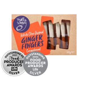 Products: White Choc Dipped Gingerbread Fingers