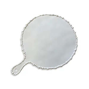 Homewares: Melamine Pearl platter handle round  white