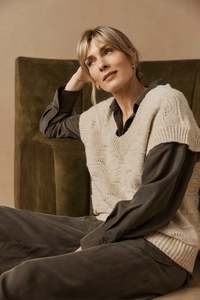 Eb Ive: Eb + Ive orin knit vest Dune
