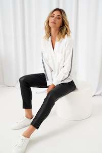 Sale 1: Betty Basics Delia Star Pocket Shirt White stars