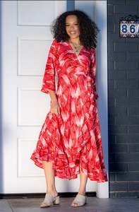 Dresses: Boho silk mix red dress wrap…only a few left