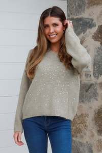 Jumpers: Grey sparkle free size