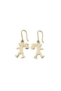 Karen Walker: Karen Walker Runnaway Girl Earrings gold