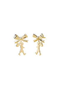 Karen Walker: Karen Walker girl with the bow earrings gold